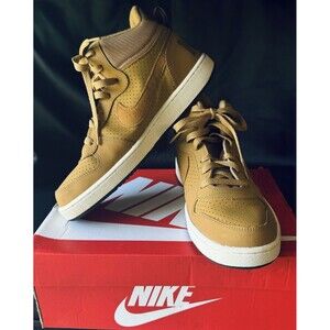 Nike Boys Court Borough Mid Wheat Size 7 Y with Box